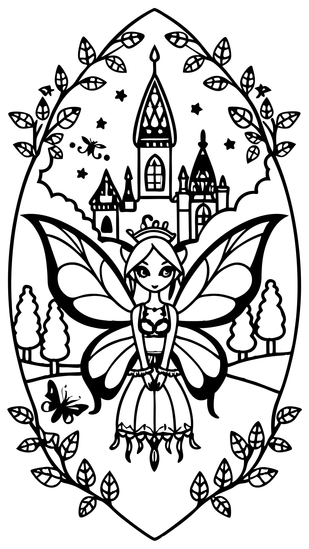 coloring pages gothic fairies